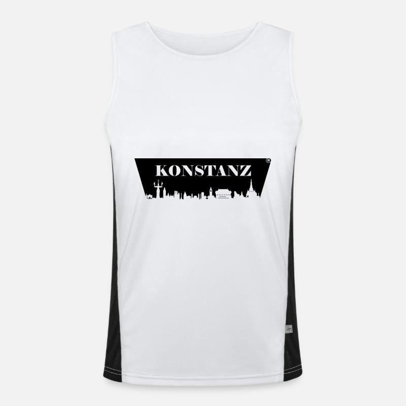 Skyline konstanz Funktionelles Kontrast-Tank Top für Männer 