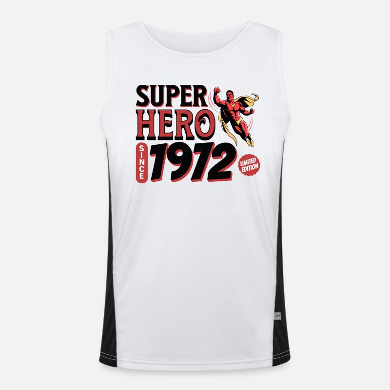 Superhelden seit 1972 - 50-jähriges Jubiläum Funktionelles Kontrast-Tank Top für Männer 