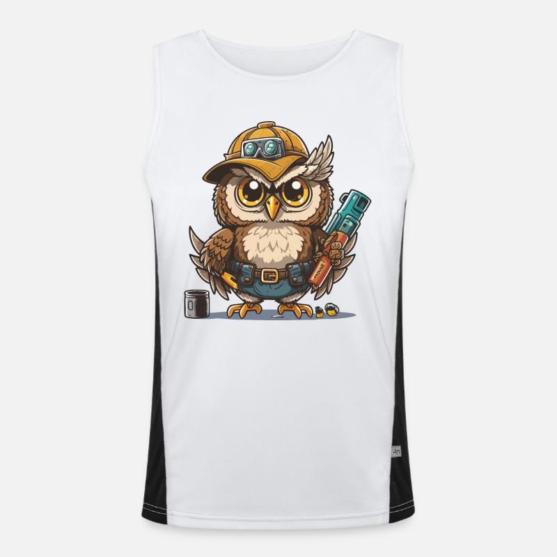 Eulenholz-Werke Funktionelles Kontrast-Tank Top für Männer 