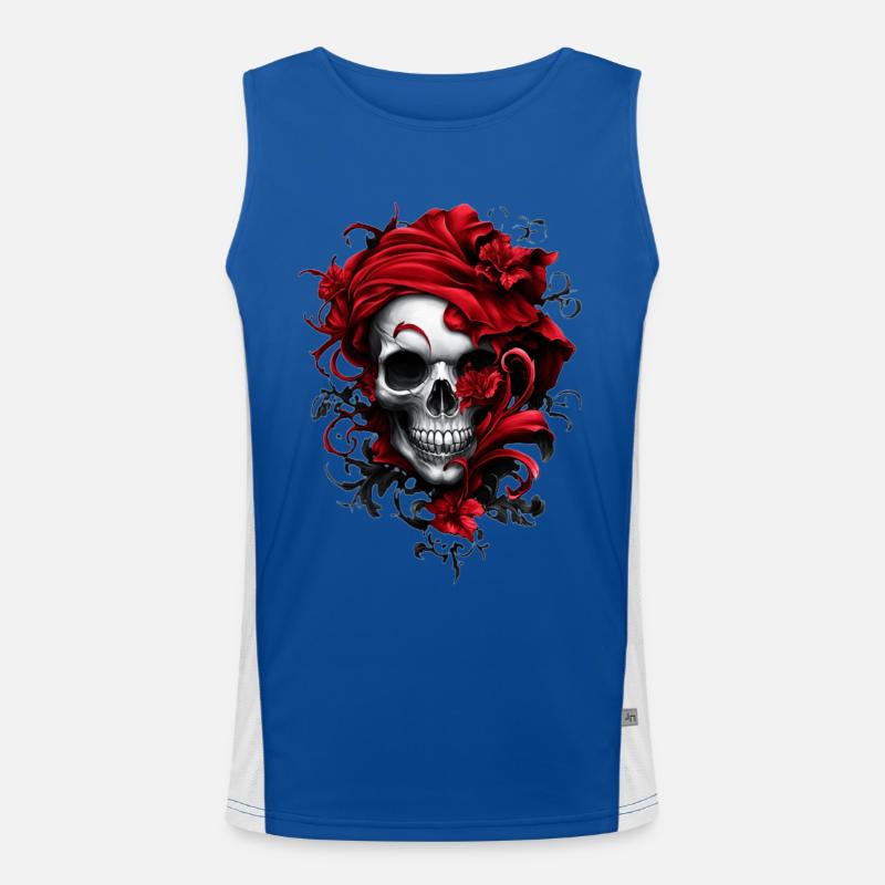 Teschio elegante Canotta sportiva da uomo in contrasto cromatico 