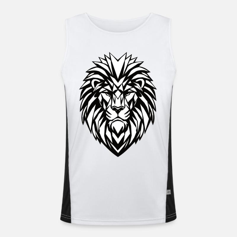 Löwe Premiumdesign Funktionelles Kontrast-Tank Top für Männer 