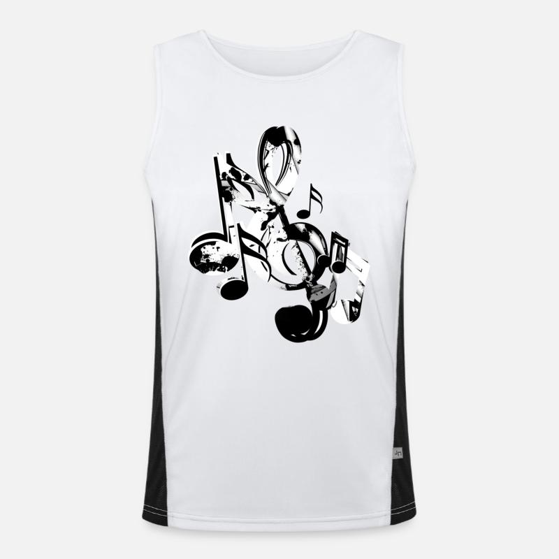 Clef notes Men's Functional Contrast Tank Top 