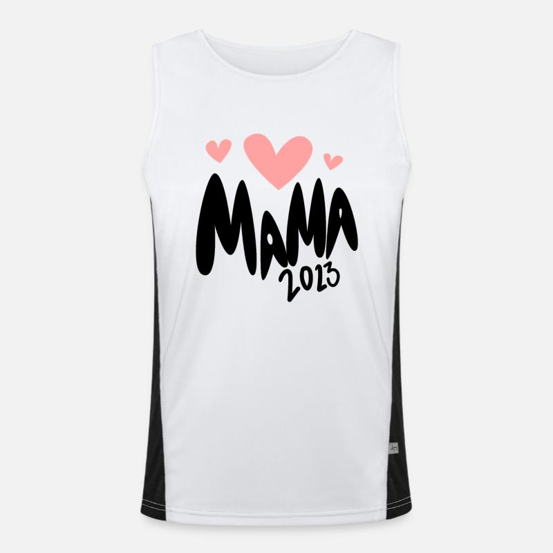 Mama 2023 loading - Werdende Mutter 2023 Funktionelles Kontrast-Tank Top für Männer 