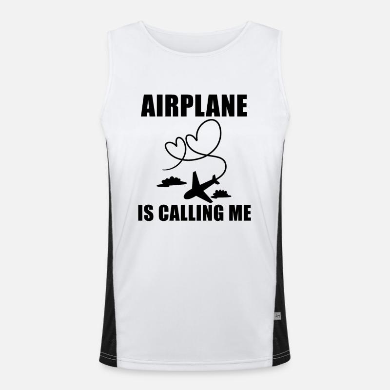 Flugzeug Pilot Spruch Geschenk Funktionelles Kontrast-Tank Top für Männer 