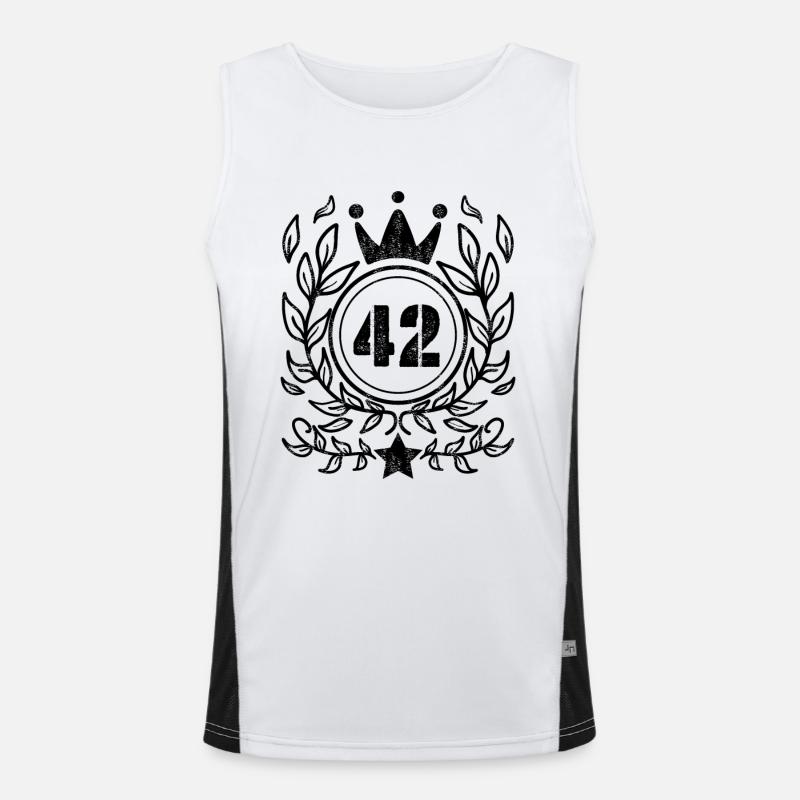 42 - Born year year 1942 Men's Functional Contrast Tank Top 