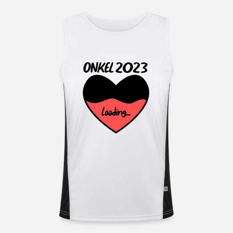 Onkel 2023 herz loading Funktionelles Kontrast-Tank Top für Männer 