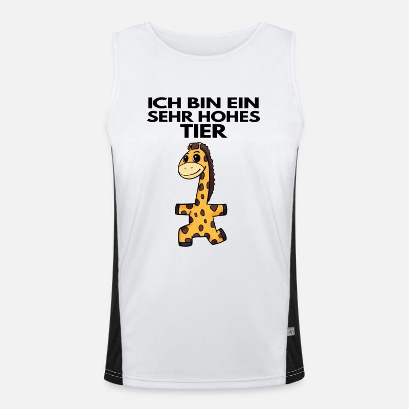 Teamleiter Giraffe Trainer Leitung Chef Funktionelles Kontrast-Tank Top für Männer 