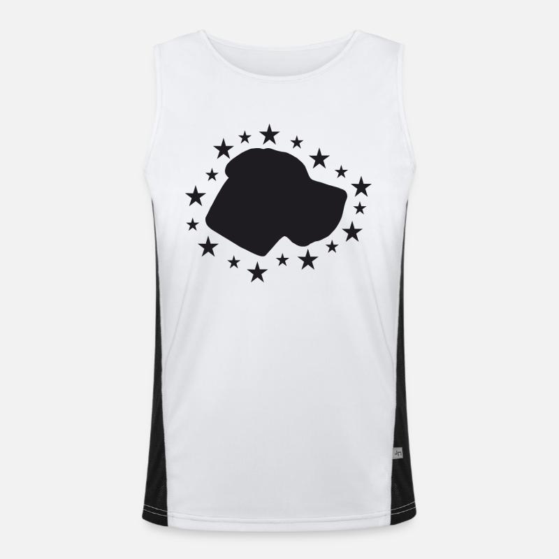 Deutsche Dogge Funktionelles Kontrast-Tank Top für Männer 