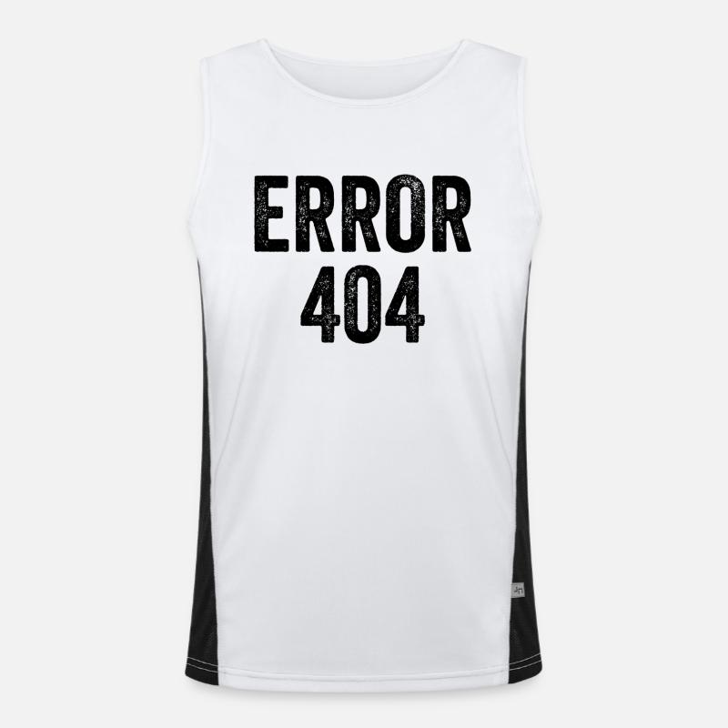 Error 404 - Men's Functional Contrast Tank Top  - white/black