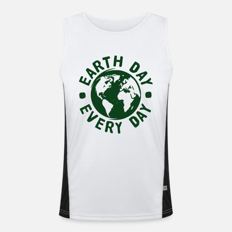 Tag der Erde Jeden Tag Funktionelles Kontrast-Tank Top für Männer 