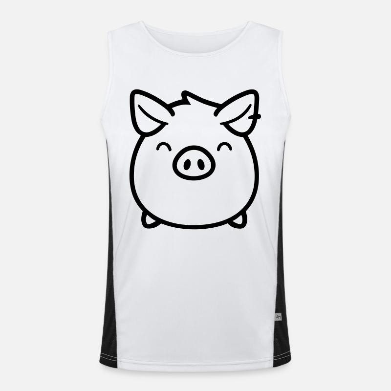 cochon Débardeur respirant contrasté Homme 