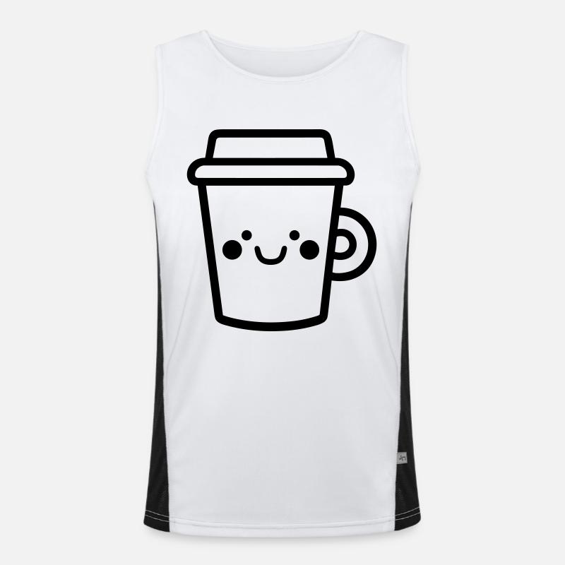 Kaffeebecher Funktionelles Kontrast-Tank Top für Männer 