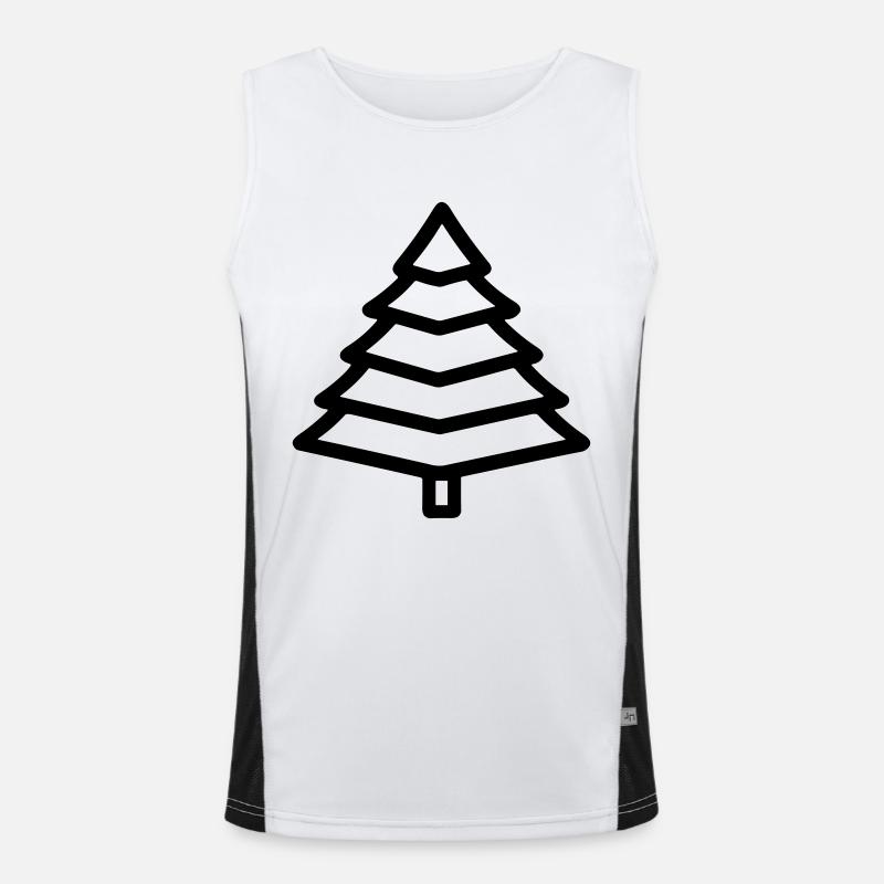 Christmas tree Men's Functional Contrast Tank Top 