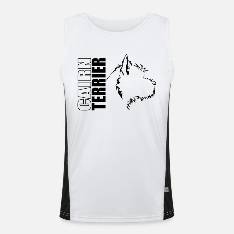 CAIRN TERRIER Profil Chiens Chien Wilsigns Débardeur respirant contrasté Homme 