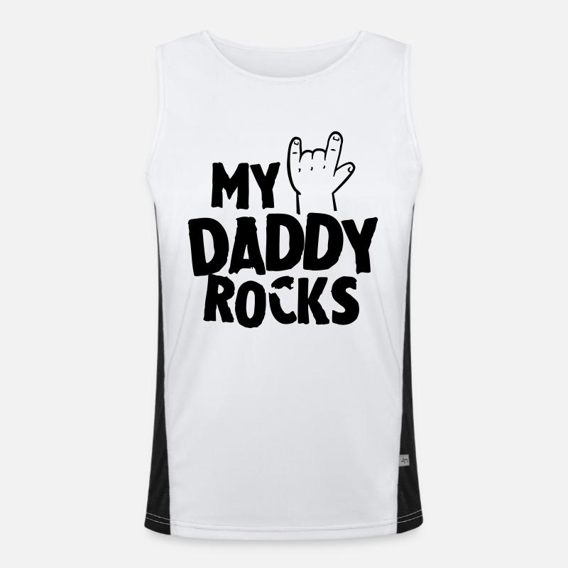 My daddy rocks Débardeur respirant contrasté Homme 