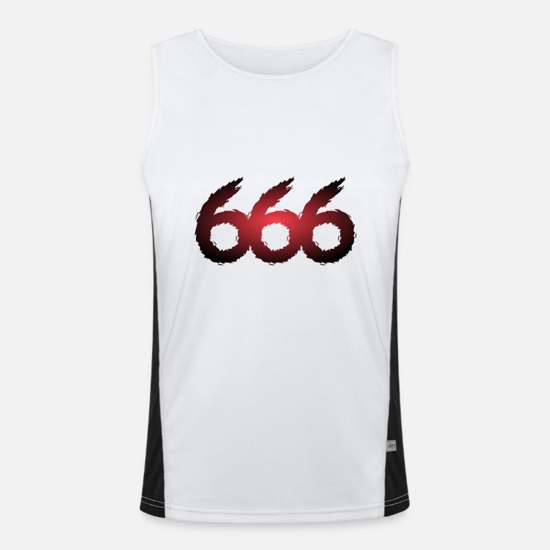 666 numéro de symbole diable Débardeur respirant contrasté Homme 