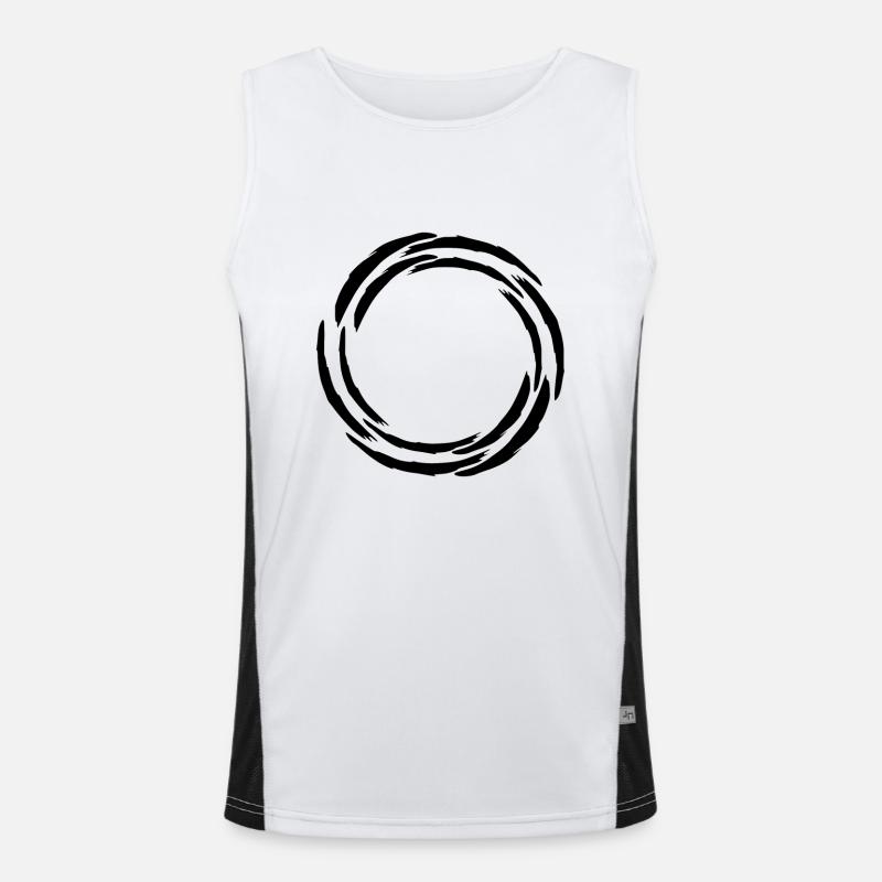 Circle - Round - Pattern - Icon Men's Functional Contrast Tank Top 