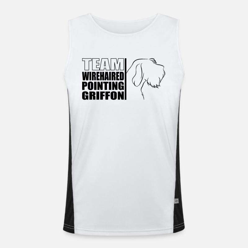 TEAM Wirehaired Pointing Griffon Hunde Wilsigns Funktionelles Kontrast-Tank Top für Männer 
