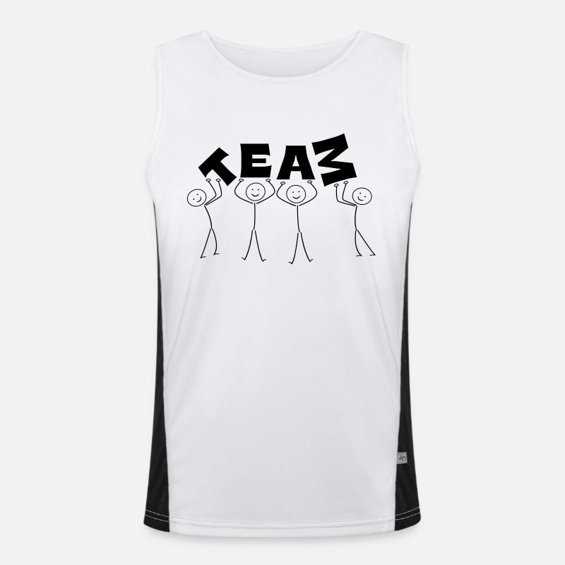Team Funktionelles Kontrast-Tank Top für Männer 
