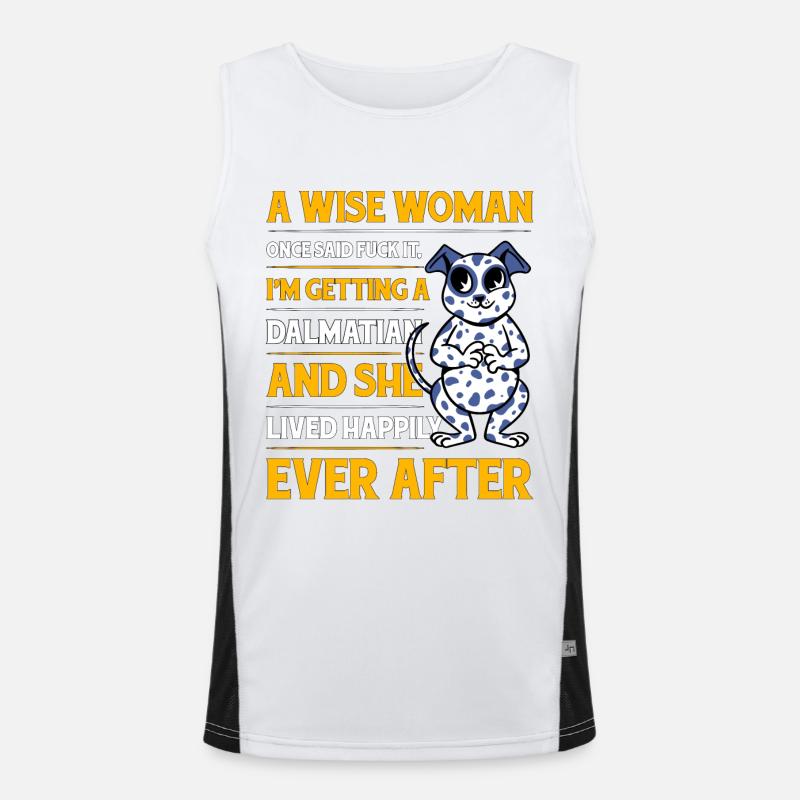 Dalmatiner Lustiger Spruch Funktionelles Kontrast-Tank Top für Männer 