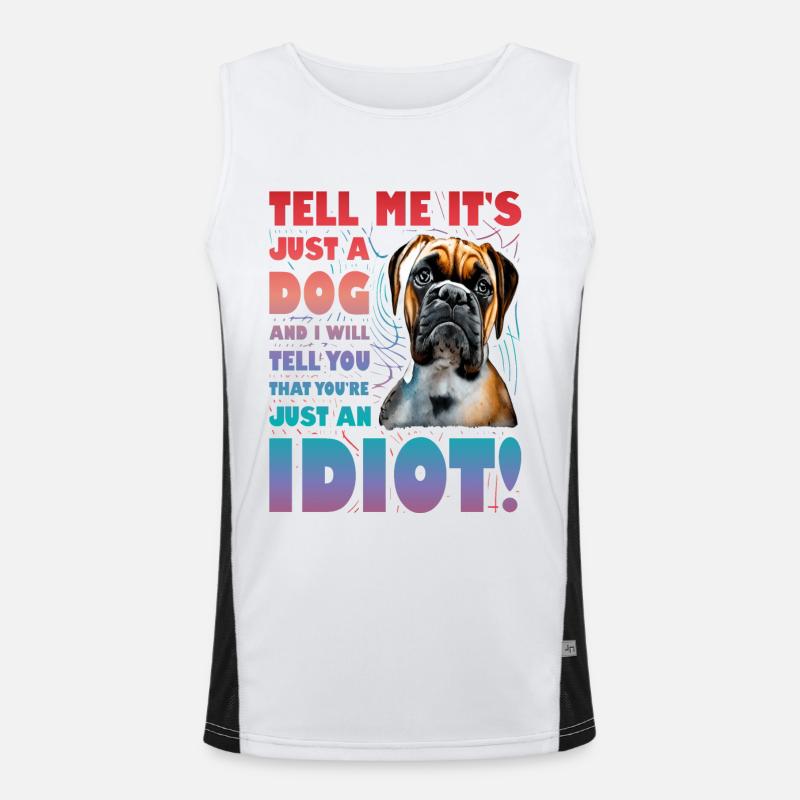 Boxer Lustiger Spruch Funktionelles Kontrast-Tank Top für Männer 