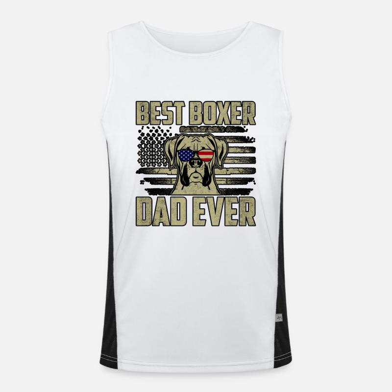 Best Boxer Dad Ever Funktionelles Kontrast-Tank Top für Männer 