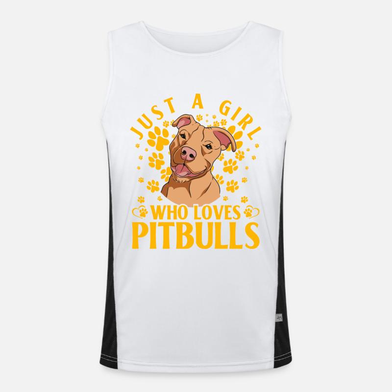 juste une fille qui aime les pitbulls Débardeur respirant contrasté Homme 