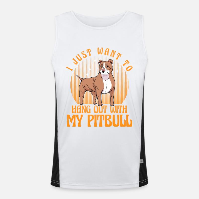 Je veux juste passer du temps avec mon Pitbull Débardeur respirant contrasté Homme 