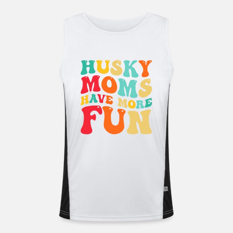 Husky Moms have more Fun Men's Functional Contrast Tank Top 