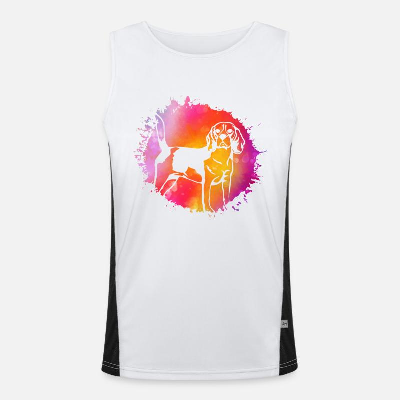 Beagle Hund Funktionelles Kontrast-Tank Top für Männer 
