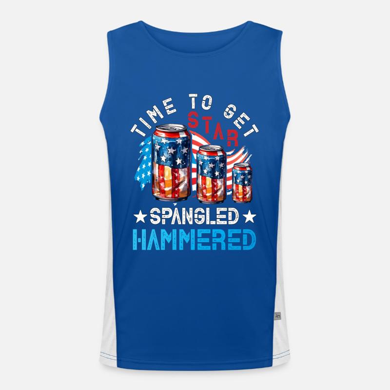 Time to get Star Spangled Hammered Funktionelles Kontrast-Tank Top für Männer 