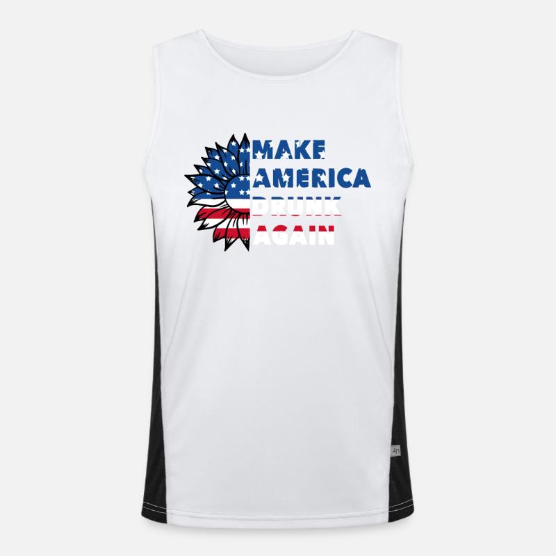 Make America Drunk again Funktionelles Kontrast-Tank Top für Männer 