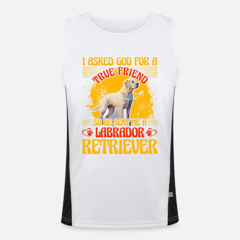 Labrador Funny Saying Men's Functional Contrast Tank Top 