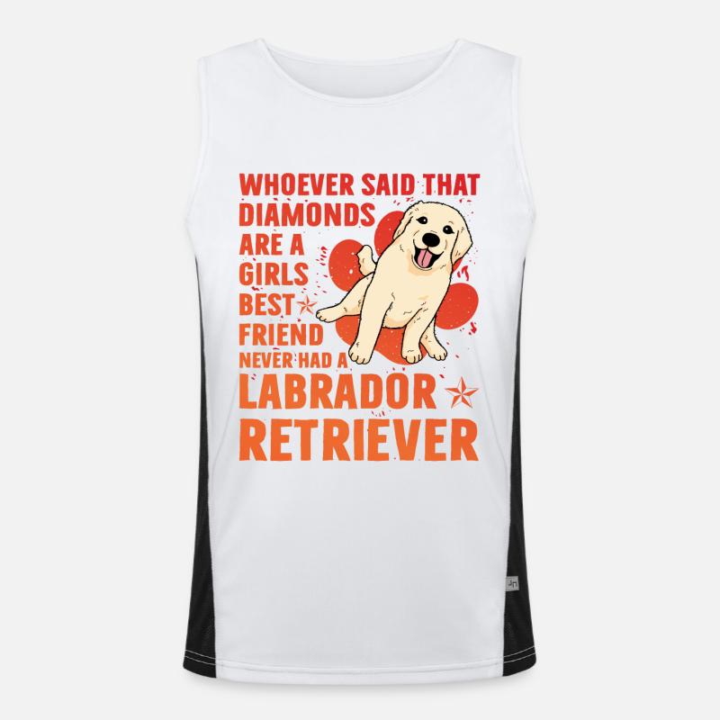 Labrador Funktionelles Kontrast-Tank Top für Männer 
