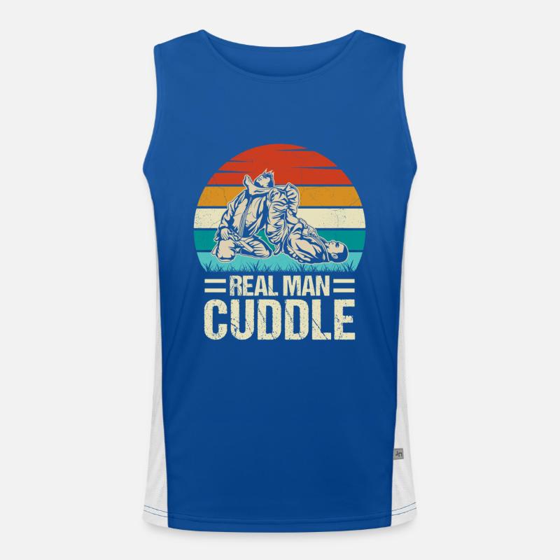 Real Man Cuddle Jiu-Jitsu Funktionelles Kontrast-Tank Top für Männer 