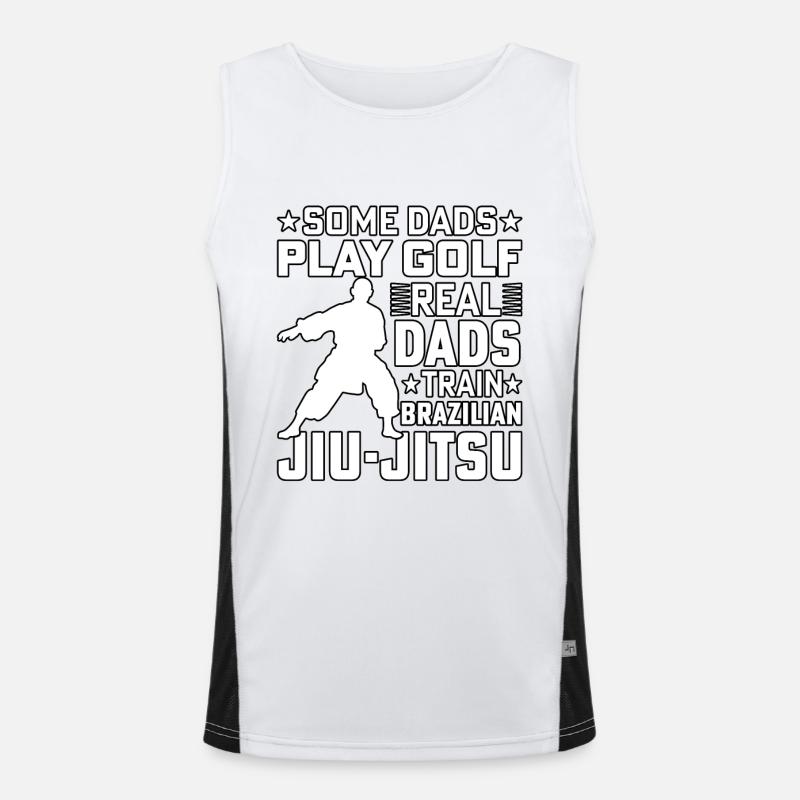 Some Dads play Golf Real Dads train Jiu-Jitsu Funktionelles Kontrast-Tank Top für Männer 