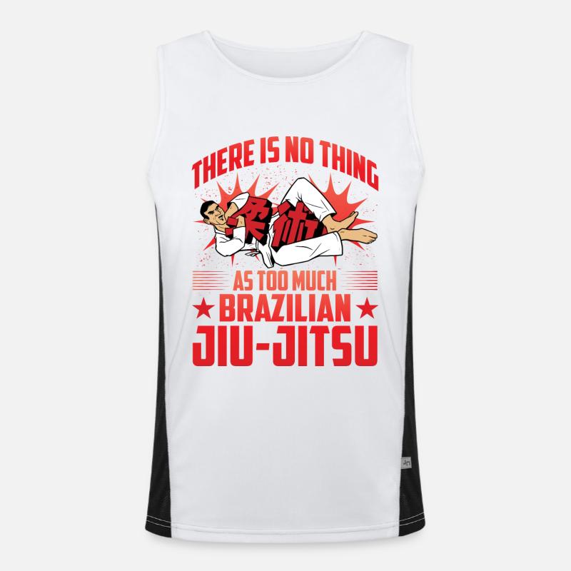 There is no thing as too much Brazilian Jiu-Jitsu Funktionelles Kontrast-Tank Top für Männer 