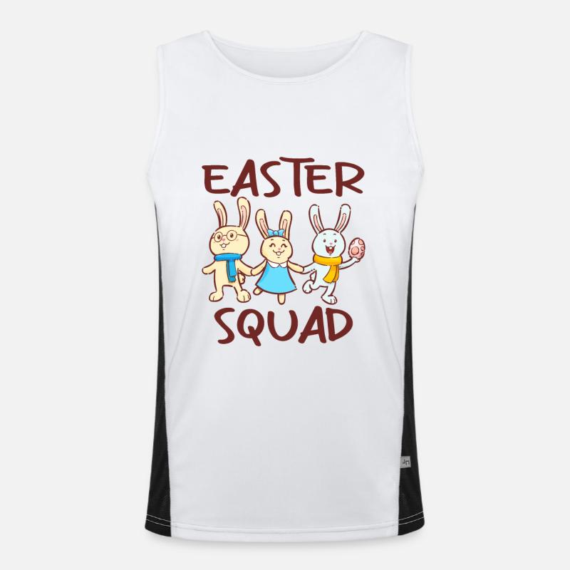 Easter Squad Egg Hunt Funktionelles Kontrast-Tank Top für Männer 