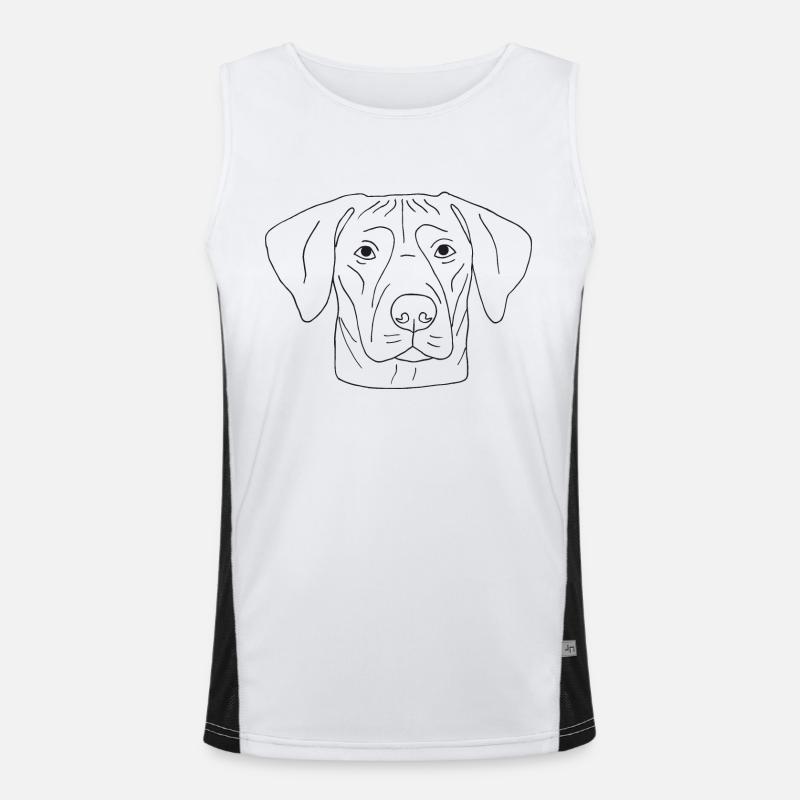 Rhodesian Ridgeback Funktionelles Kontrast-Tank Top für Männer 