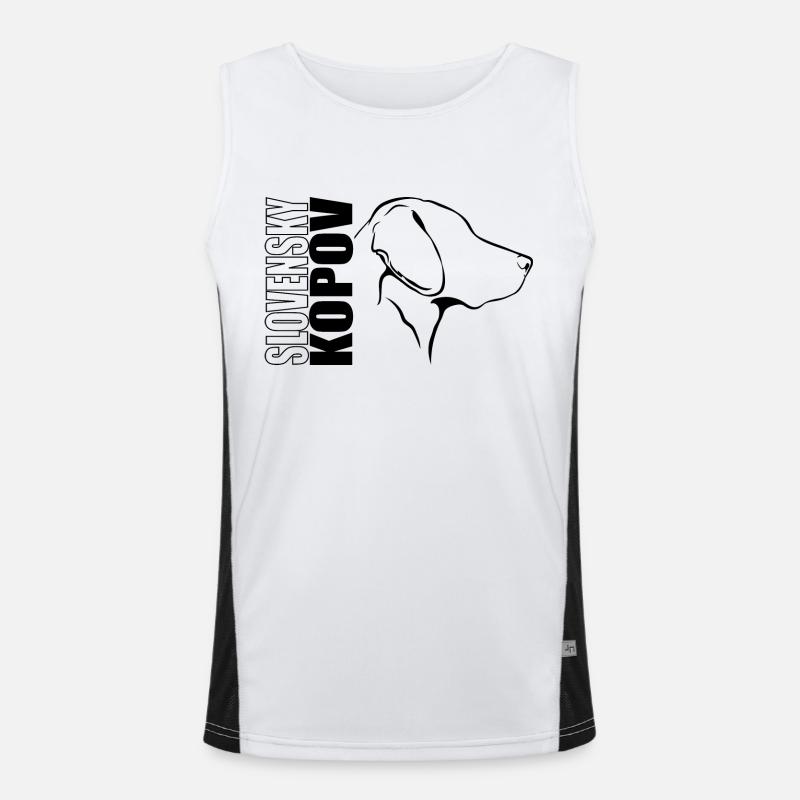 SLOVENSKY KOPOV Profil Hunde Jagdhund Wilsigns Funktionelles Kontrast-Tank Top für Männer 