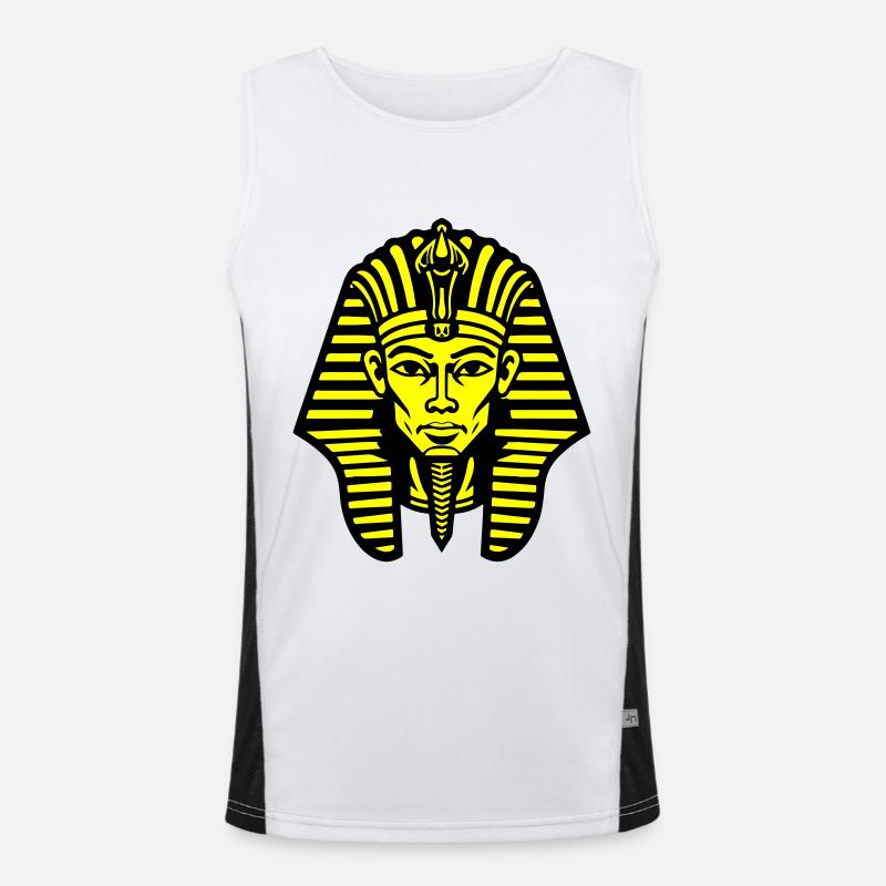 Pharaoh's Skull - Men's Functional Contrast Tank Top  - white/black