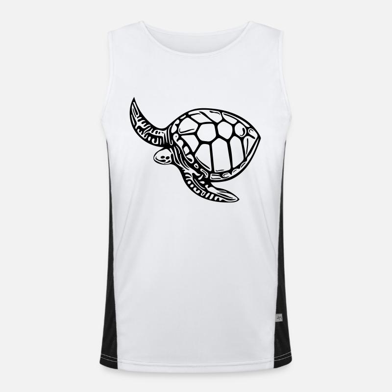 Schildkröte Funktionelles Kontrast-Tank Top für Männer 