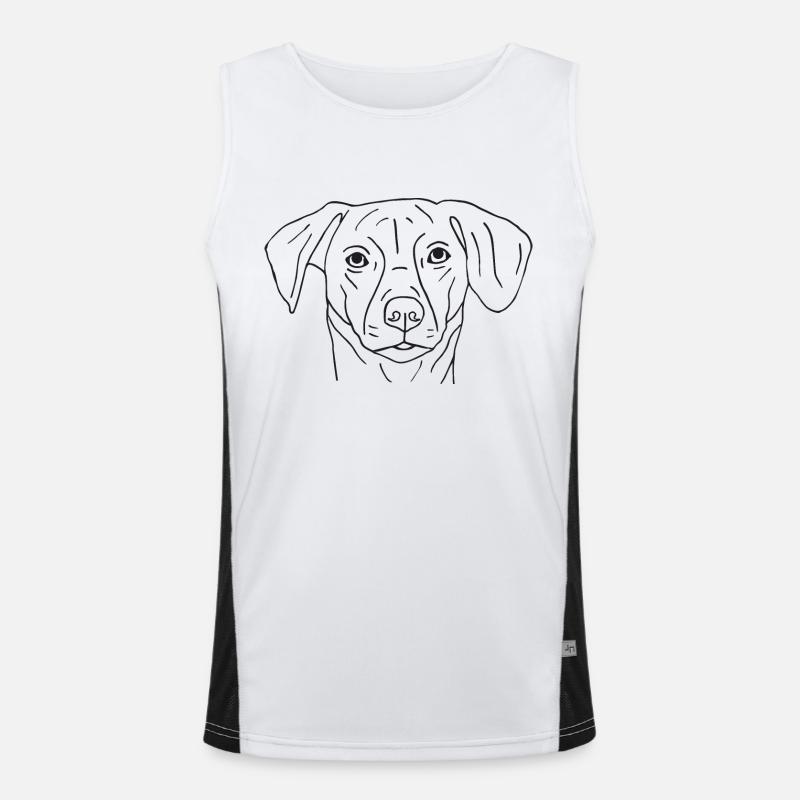 Dackel Funktionelles Kontrast-Tank Top für Männer 