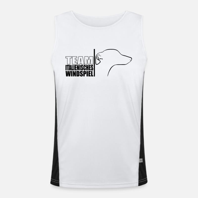 TEAM Italian Greyhound Dog Wilsigns - Men's Functional Contrast Tank Top - white/black