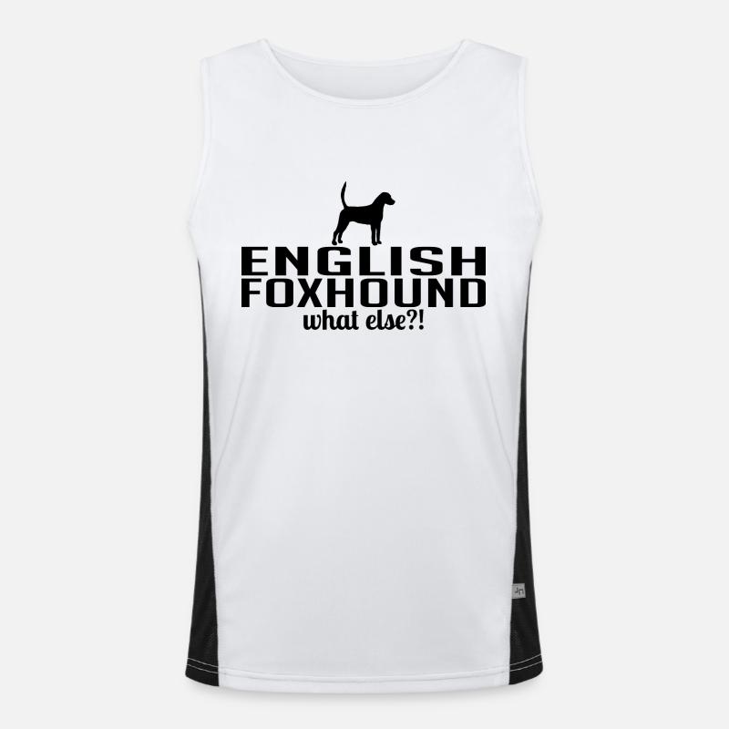 ENGLISH FOXHOUND what else Hundespruch Wilsigns Funktionelles Kontrast-Tank Top für Männer 