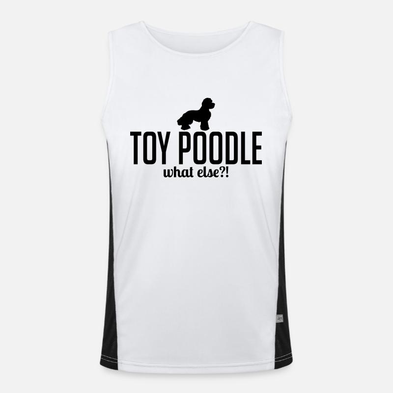 Toy Poodle what else Hunde Hund Spruch Wilsigns Funktionelles Kontrast-Tank Top für Männer 