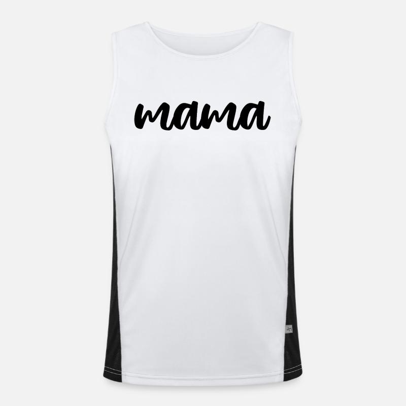 Mama Funktionelles Kontrast-Tank Top für Männer 