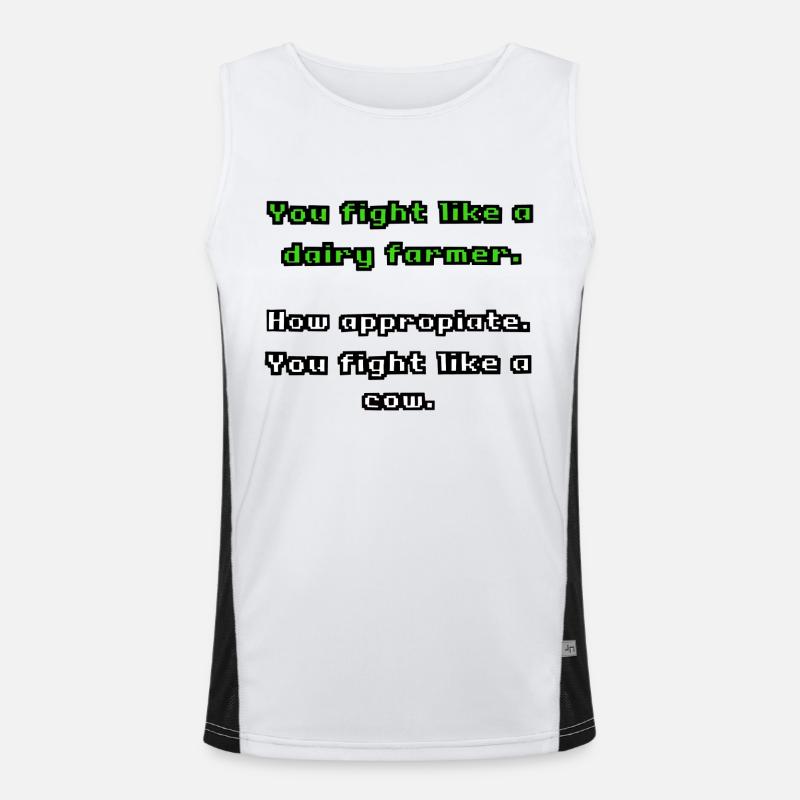 Dairy Farmer 3 Men's Functional Contrast Tank Top 