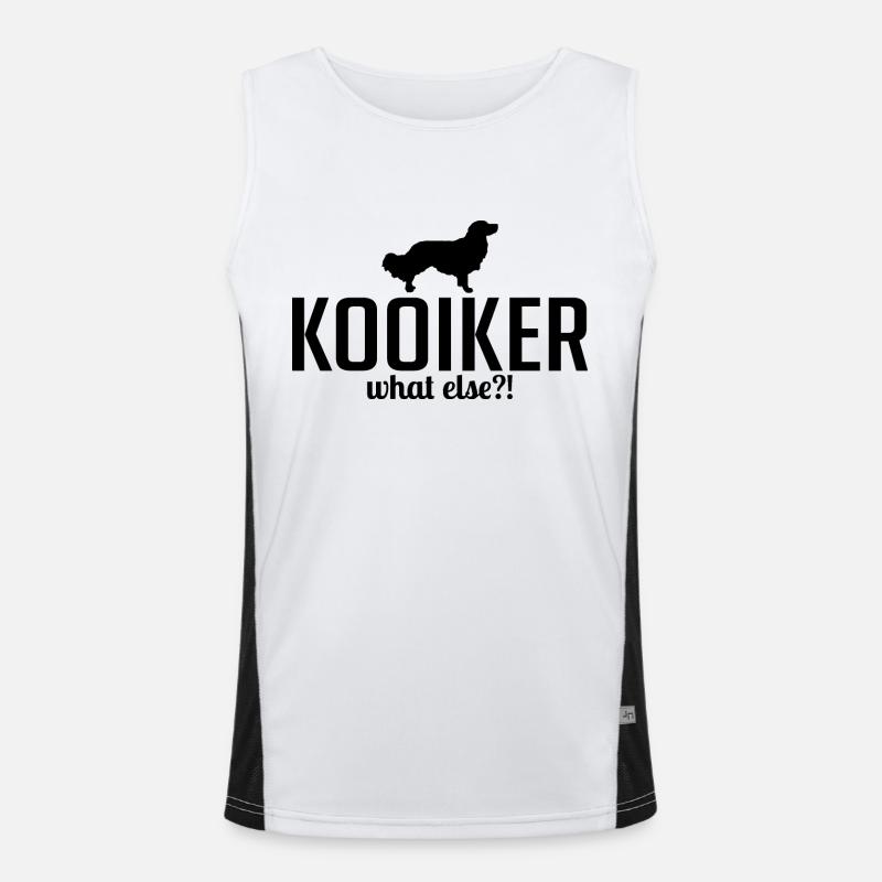 Kooiker what else Hundespruch Hunde Funktionelles Kontrast-Tank Top für Männer 