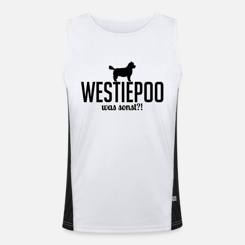 Westiepoo was sonst Hunde Spruch Wilsigns Funktionelles Kontrast-Tank Top für Männer 